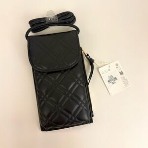 Primark Women’s Black Quilted Small Crossbody Phone Card Bag New With Tags